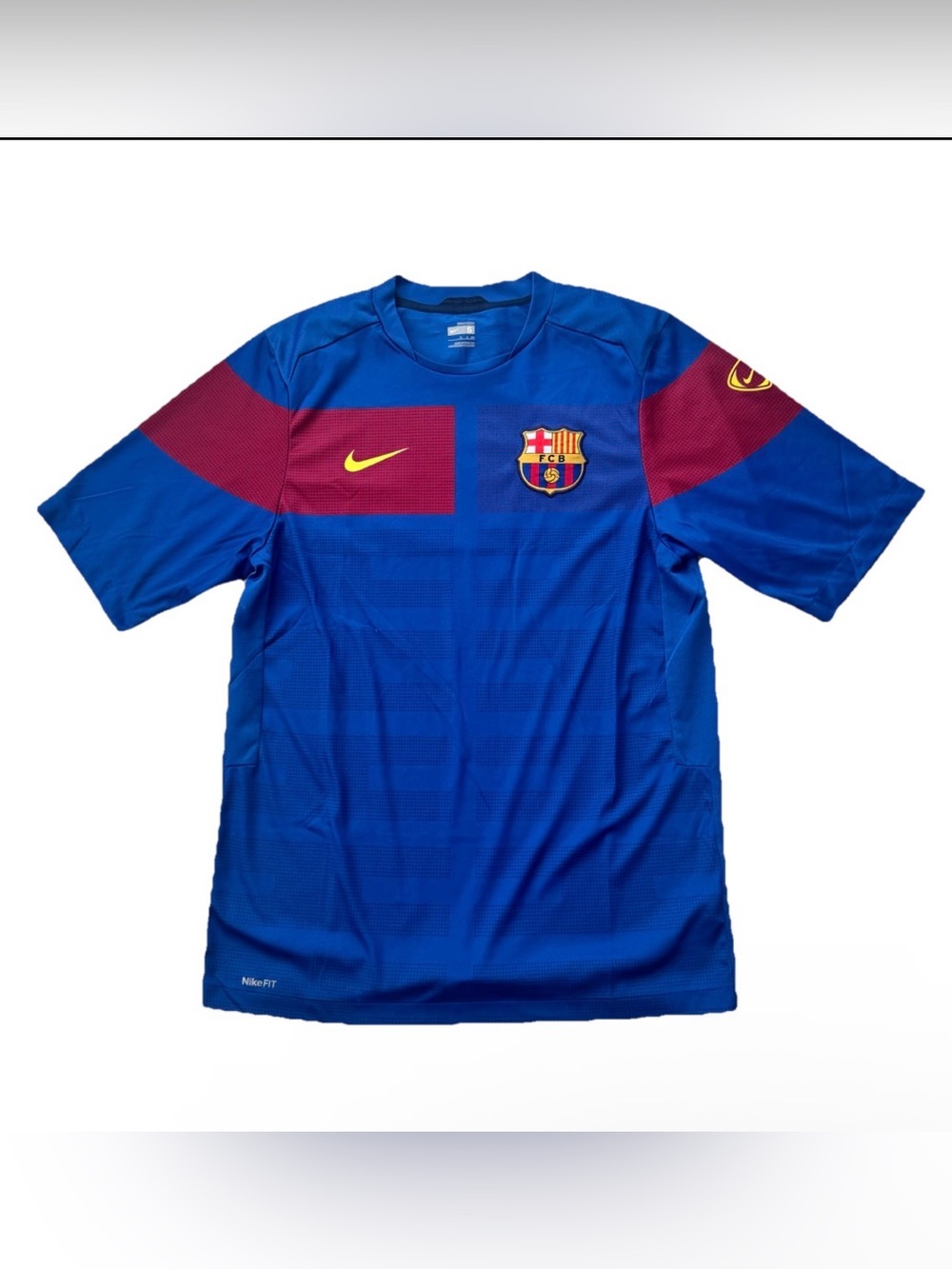 Nike FC Barcelona 2011/12 Blue Training Shirt NikeFIT Messi Era Men’s Small